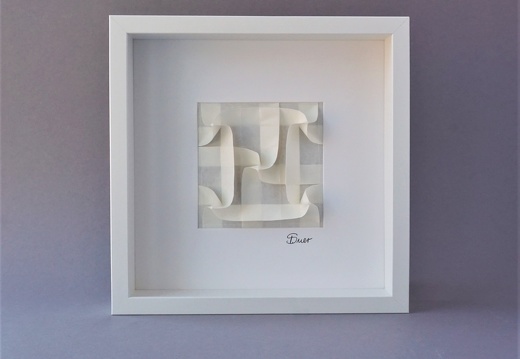 Sahnehäubchen , Weiß minimal 3D Origami Bild Tessellation Weiss monochrom, Papier 3-d gefaltet, Strukturbild, Reliefbild, Falttechnik, Kunst Suer Origami Deutschland, Shop KleineStadtvilla - Dieses Album anzeigen
